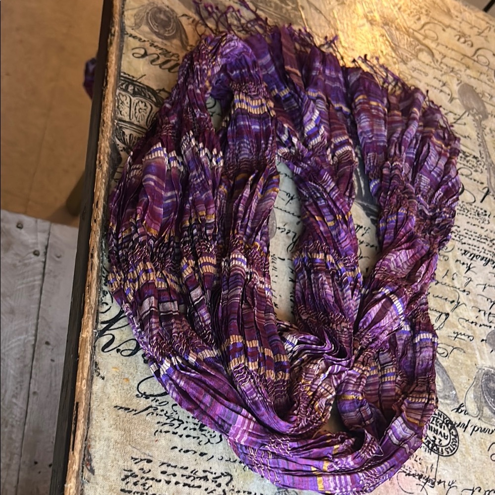 Purple Patterned Women's Infinity Scarf